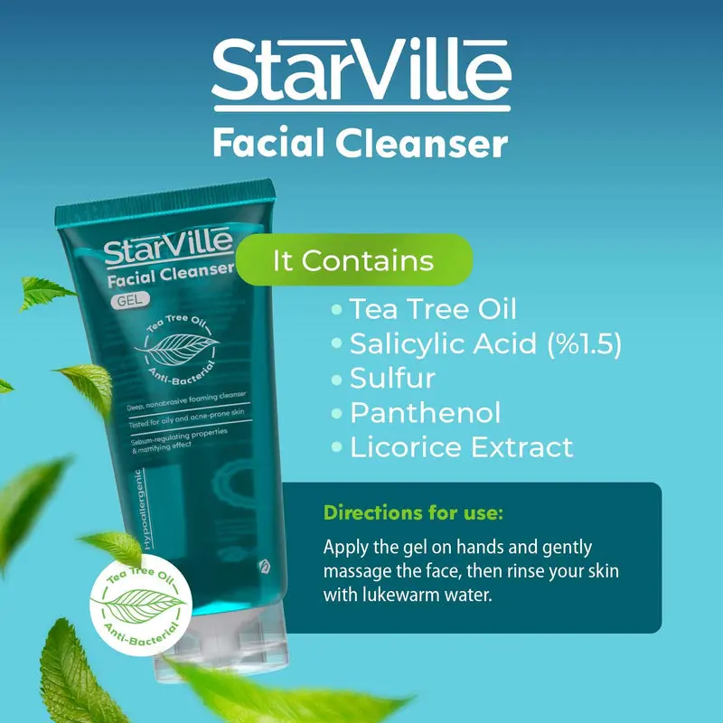 Starville Acne Prone Skin Facial Cleanser 400 ml4.webp