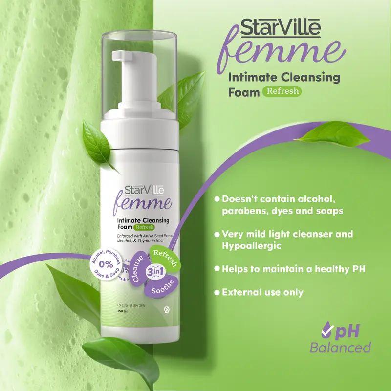 StarVille Femme Intimate Cleansing Foam Refresh - 150 ml3.webp