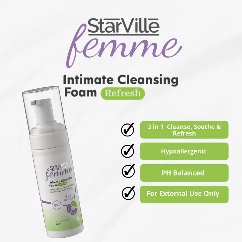 StarVille Femme Intimate Cleansing Foam Refresh - 150 ml6.webp