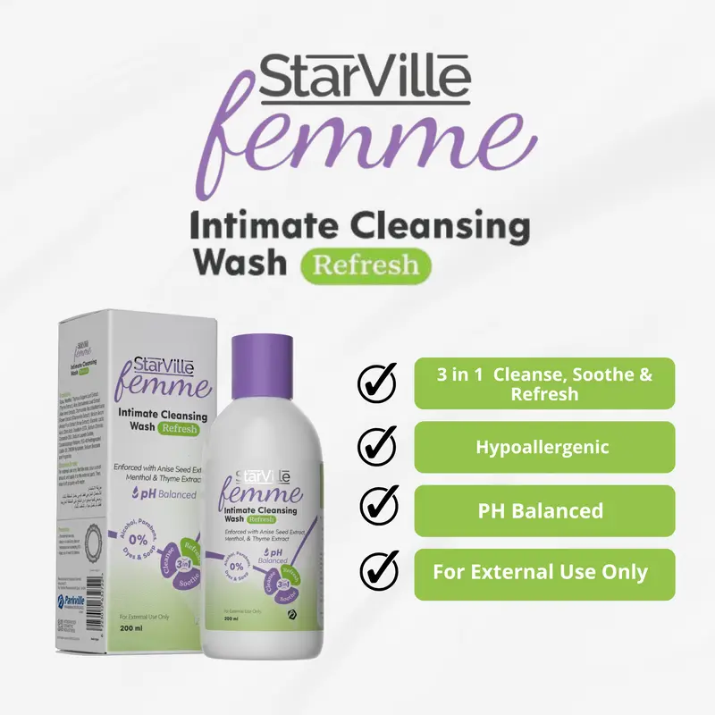 StarVille Femme Intimate Cleansing Wash Refresh 200 ml5.webp