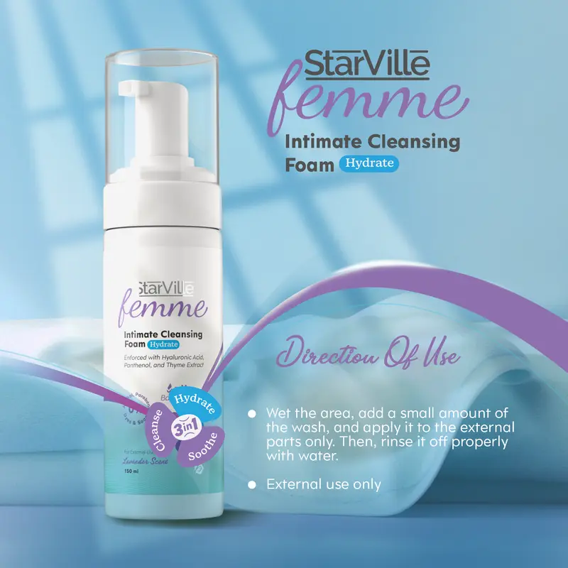 StarVille Femme Intimate Cleansing Foam Hydrate - 150 ml2.webp