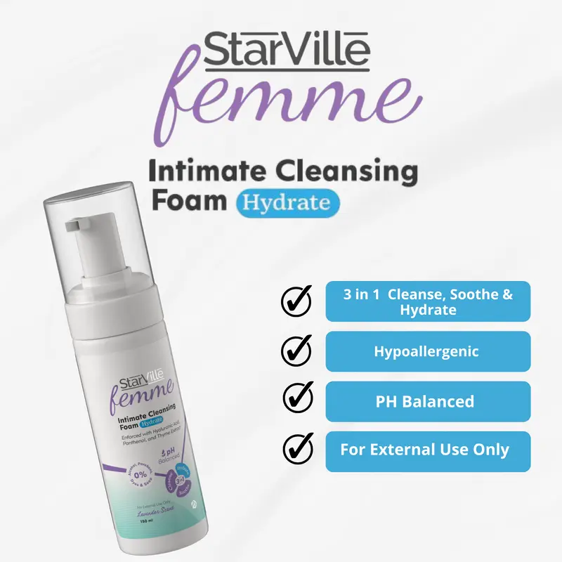 StarVille Femme Intimate Cleansing Foam Hydrate - 150 ml6.webp