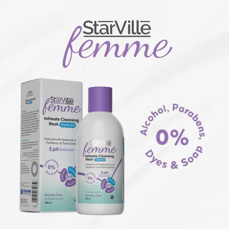 StarVille Femme Intimate Cleansing Wash Hydrate - 200 ml6.webp