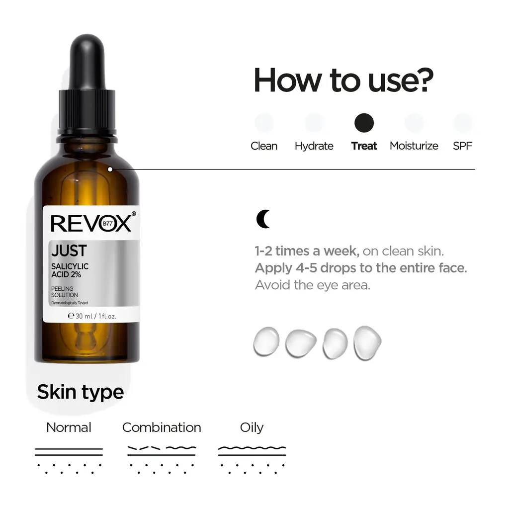 REVOX Just Salicylic Acid 2%  Peeling Solution - 30ml4.webp