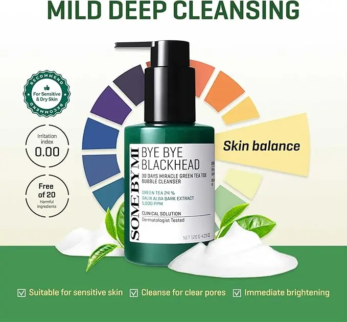 SOME BY MI Bye Bye Blackhead 30 Days Miracle Green Tea Tox Bubble Cleanser7.webp
