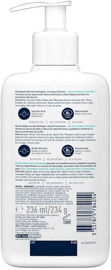CeraVe Blemish Control Face Cleanser with 2% Salicylic Acid & Niacinamide for Blemish-Prone Skin - 236ml2.webp