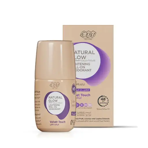 [koz364] Eva Skin Care Natural Glow Lightening Roll On Deodorant - Velvet Touch - 60 Gm