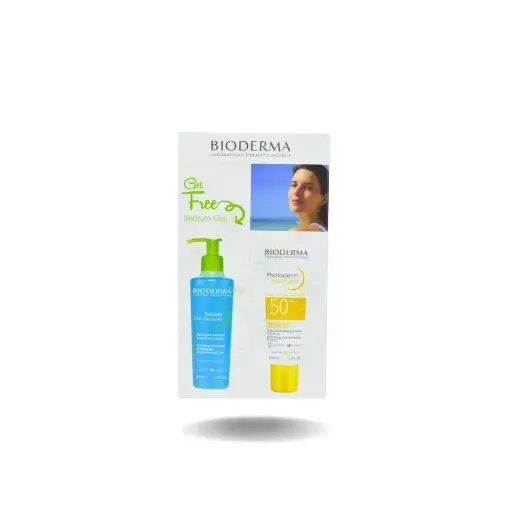 [koz1526] Bioderma Sebium Purifying Foaming Gel + Bioderma Photoderm SPF 50+ Aquafluide Cream - 40ml