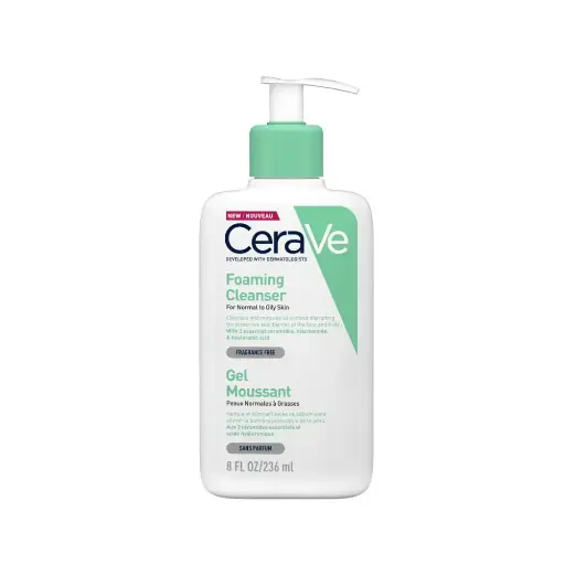 [Koz265] Cerave Foaming Facial Gel Cleanser for Normal to Oily Skin - 236ml